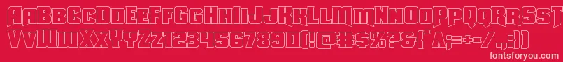 Uniongrayout Font – Pink Fonts on Red Background