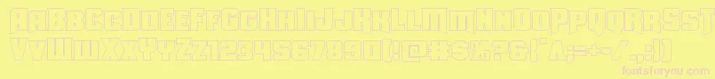 Uniongrayout Font – Pink Fonts on Yellow Background