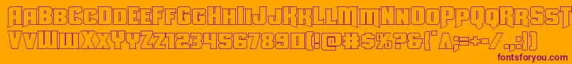Uniongrayout Font – Purple Fonts on Orange Background