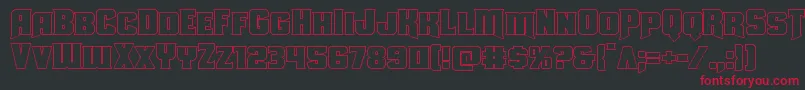 Uniongrayout Font – Red Fonts on Black Background