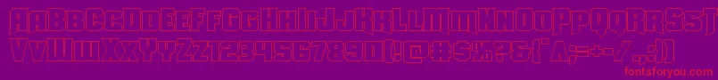 Uniongrayout Font – Red Fonts on Purple Background