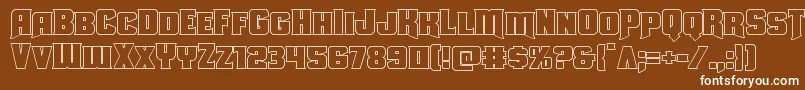 Uniongrayout Font – White Fonts on Brown Background