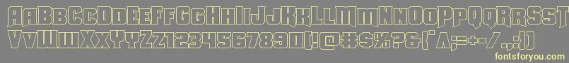 Uniongrayout Font – Yellow Fonts on Gray Background