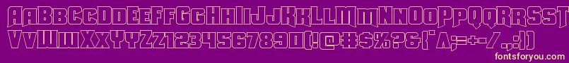 Uniongrayout Font – Yellow Fonts on Purple Background