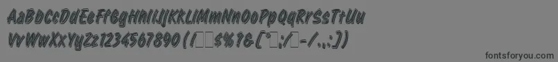 RetailScriptLetPlain.1.0 Font – Black Fonts on Gray Background