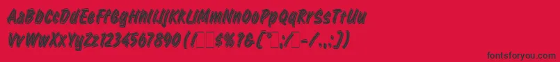 RetailScriptLetPlain.1.0 Font – Black Fonts on Red Background