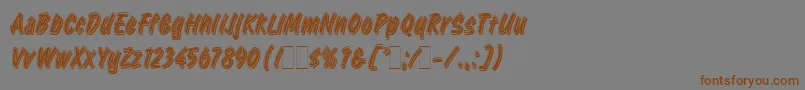 RetailScriptLetPlain.1.0 Font – Brown Fonts on Gray Background