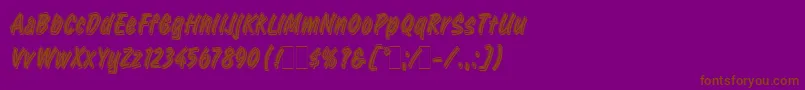 RetailScriptLetPlain.1.0 Font – Brown Fonts on Purple Background