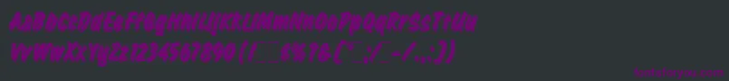 フォントRetailScriptLetPlain.1.0 – 黒い背景に紫のフォント