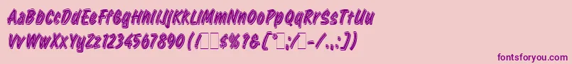 RetailScriptLetPlain.1.0-Schriftart – Violette Schriften auf rosa Hintergrund