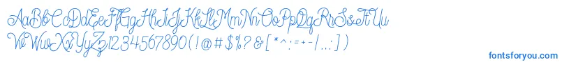 Dreamcatcherspersonaluse Font – Blue Fonts on White Background
