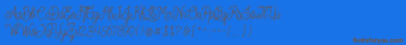 Dreamcatcherspersonaluse Font – Brown Fonts on Blue Background