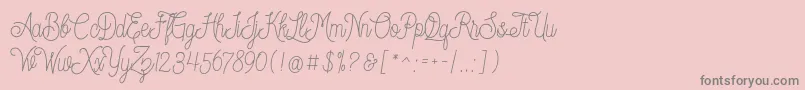 Dreamcatcherspersonaluse Font – Gray Fonts on Pink Background
