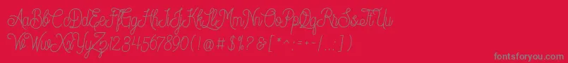 Dreamcatcherspersonaluse Font – Gray Fonts on Red Background