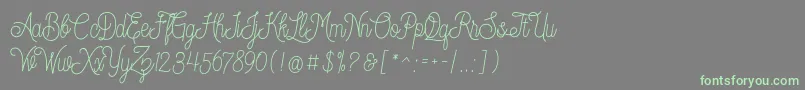 Dreamcatcherspersonaluse Font – Green Fonts on Gray Background