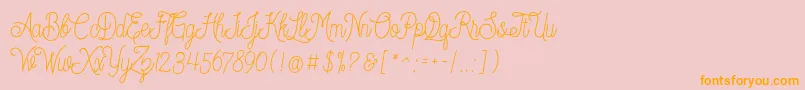 Dreamcatcherspersonaluse Font – Orange Fonts on Pink Background