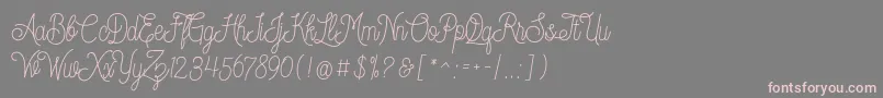 Dreamcatcherspersonaluse Font – Pink Fonts on Gray Background