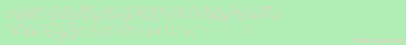 Dreamcatcherspersonaluse Font – Pink Fonts on Green Background