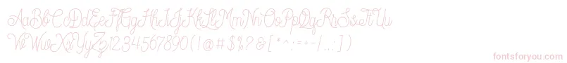 フォントDreamcatcherspersonaluse – ピンクのフォント