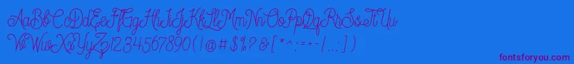 Dreamcatcherspersonaluse Font – Purple Fonts on Blue Background