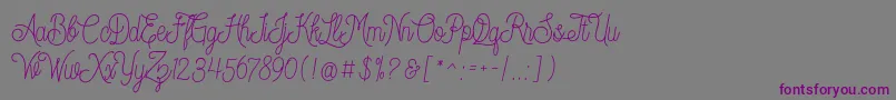 Dreamcatcherspersonaluse Font – Purple Fonts on Gray Background