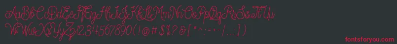 Dreamcatcherspersonaluse Font – Red Fonts on Black Background
