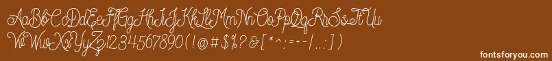 Dreamcatcherspersonaluse Font – White Fonts on Brown Background