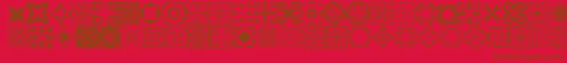 フォントFontco1 – 赤い背景に茶色の文字