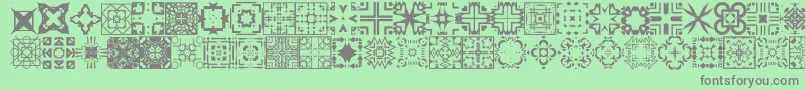 Fontco1 Font – Gray Fonts on Green Background