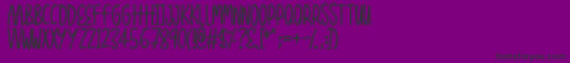 フォントExpressYourself – 紫の背景に黒い文字