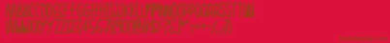 ExpressYourself Font – Brown Fonts on Red Background