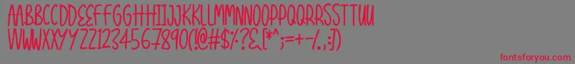 ExpressYourself Font – Red Fonts on Gray Background