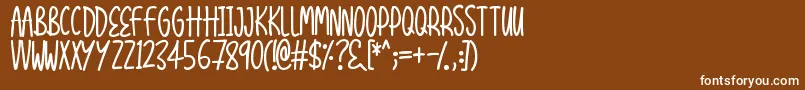 ExpressYourself Font – White Fonts on Brown Background