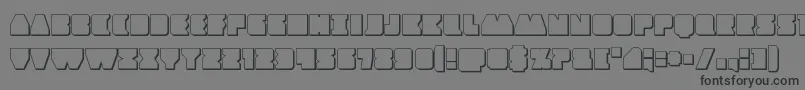 Contourofduty3D Font – Black Fonts on Gray Background