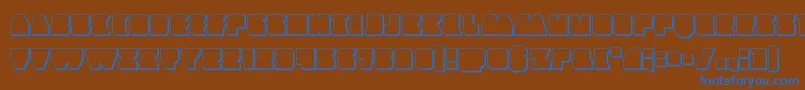 フォントContourofduty3D – 茶色の背景に青い文字