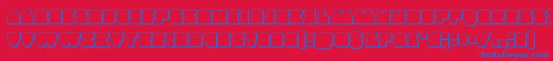 Contourofduty3D Font – Blue Fonts on Red Background