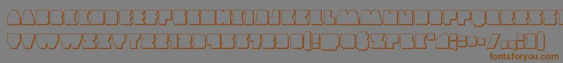 Contourofduty3D Font – Brown Fonts on Gray Background