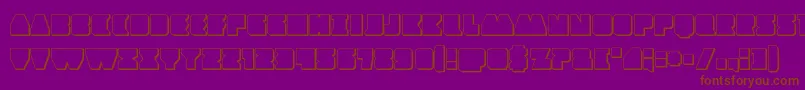 Contourofduty3D Font – Brown Fonts on Purple Background