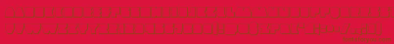 Contourofduty3D Font – Brown Fonts on Red Background