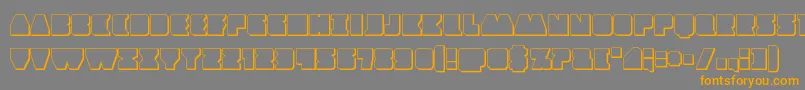 Weitere Informationen zur Contourofduty3D-Schriftart Contourofduty3D-Schriftart – Orangefarbene Schriften auf grauem Hintergrund