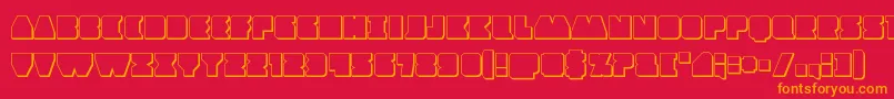 Contourofduty3D Font – Orange Fonts on Red Background