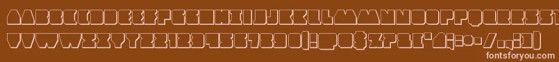 Contourofduty3D Font – Pink Fonts on Brown Background