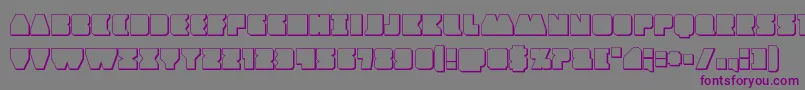 Contourofduty3D Font – Purple Fonts on Gray Background