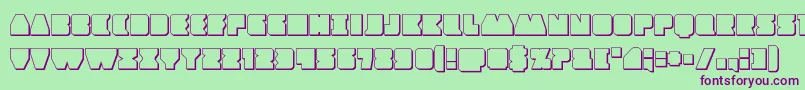 Contourofduty3D Font – Purple Fonts on Green Background
