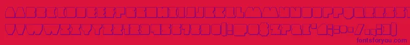 Contourofduty3D Font – Purple Fonts on Red Background