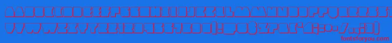 Contourofduty3D Font – Red Fonts on Blue Background