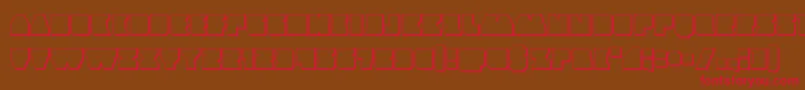 Contourofduty3D Font – Red Fonts on Brown Background