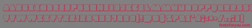 Contourofduty3D Font – Red Fonts on Gray Background