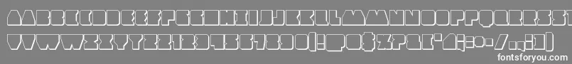 Contourofduty3D-Schriftart – Weiße Schriften auf grauem Hintergrund