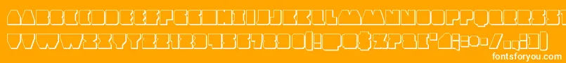 フォントContourofduty3D – オレンジの背景に白い文字